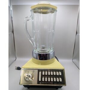 Vintage‎ Waring Solid State Futura Series 14 Speed Blender Yellow - Tested